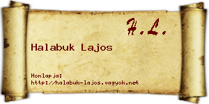 Halabuk Lajos névjegykártya